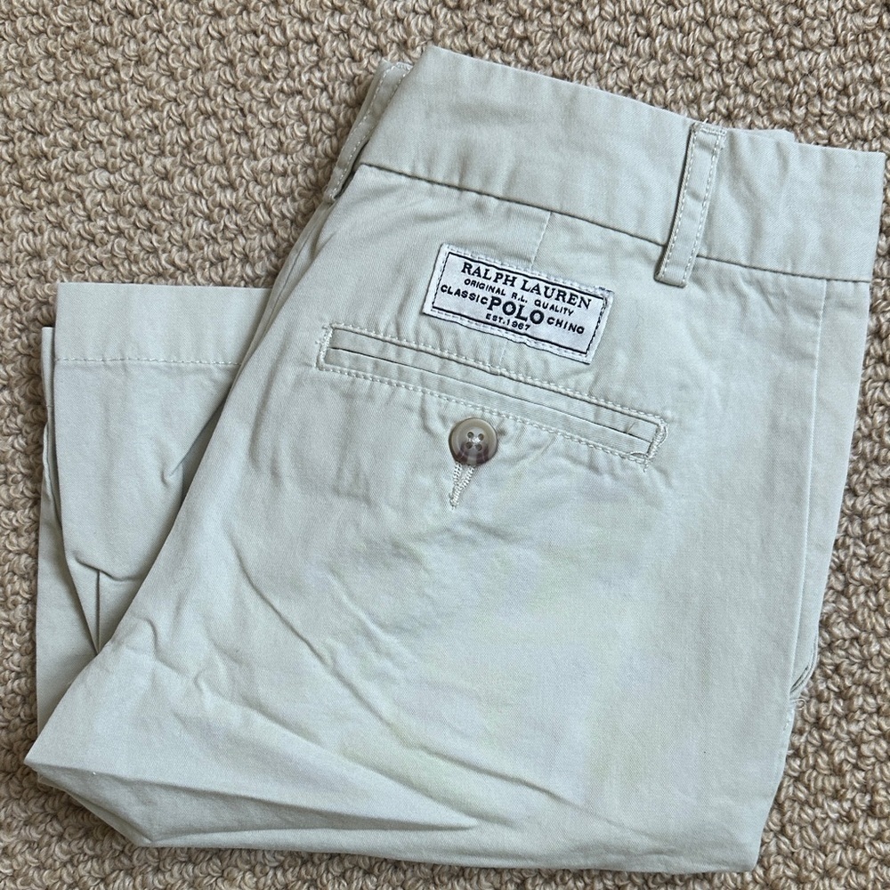 Polo by Ralph Lauren Light Tan Flat Front Shorts - Picture 3 of 4